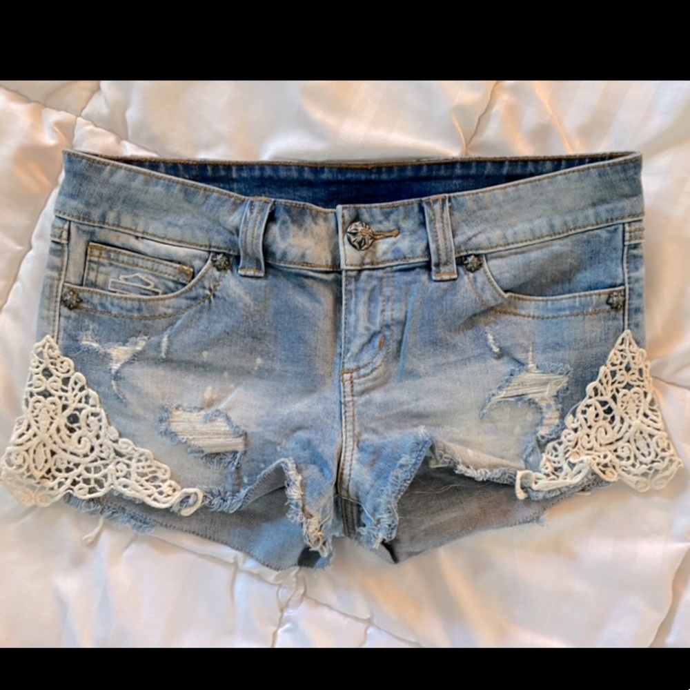 Harley Davidson Cut-off Jean Shorts
